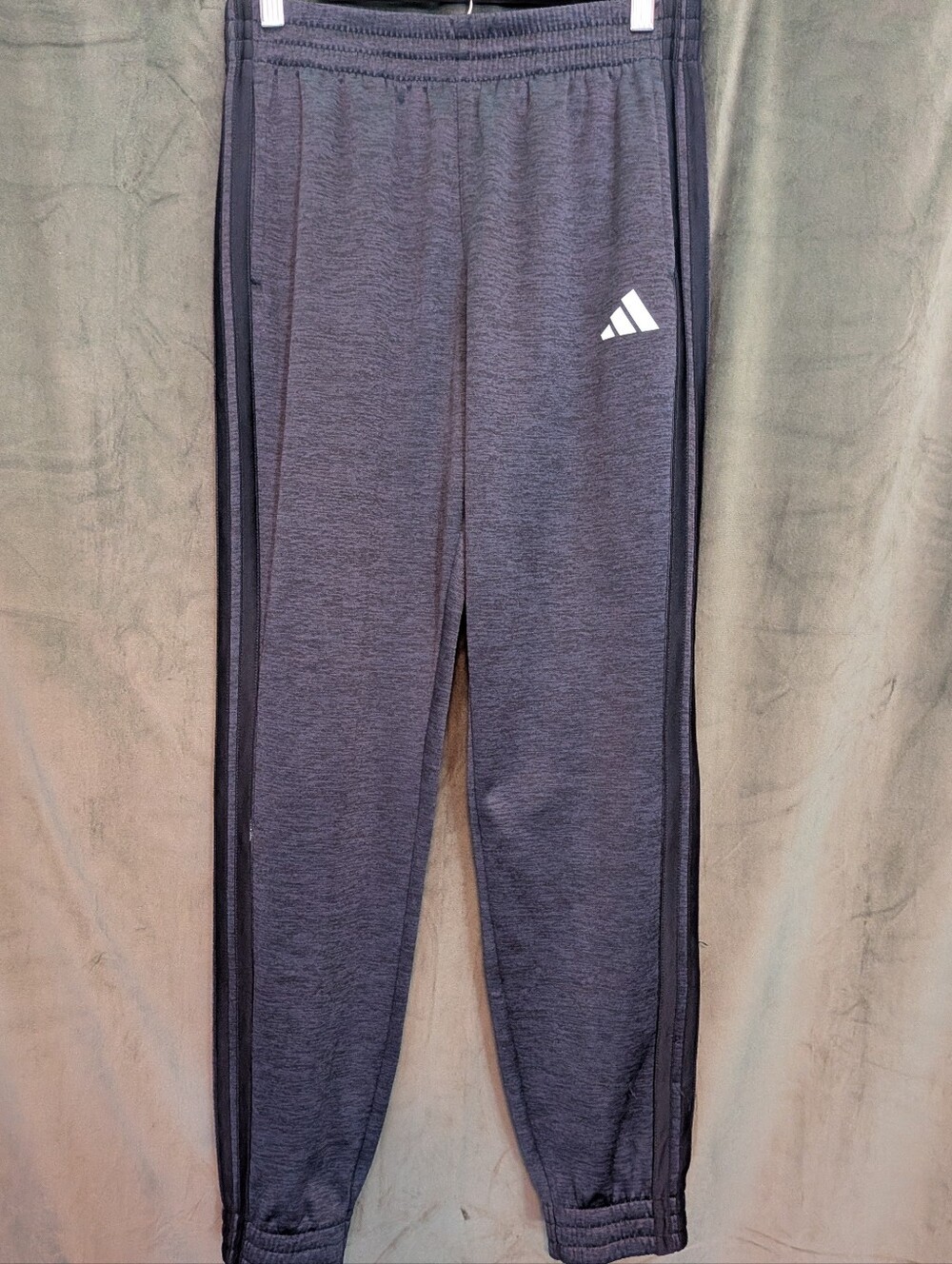 Kids Gray Adidas Sweatpants with Logo